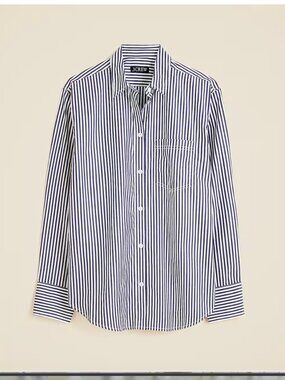J. Crew Garçon Classic Shirt in  Oganic Cotton, Lilac/ White Striped, size 14